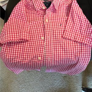 Nautica Red and White Checkered Shirt